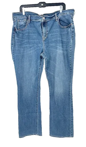 Old Navy Original Bootcut Jeans Medium Wash Blue‎ Denim Women's Size 18 Stretch thumbnail 1