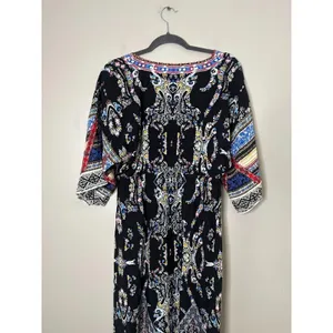 Flying Tomato Maxi Dress Large Kimono Sleeves‎ Boho Empire Waist Colorful Hippie thumbnail 5