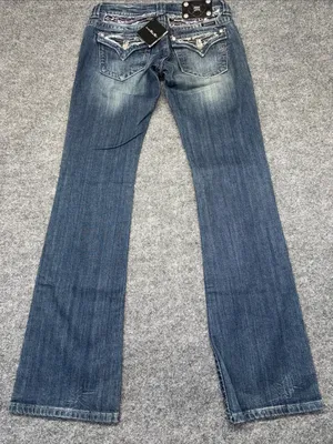 Miss Me Blue Low-Rise Boot Cut Stretch Denim Jeans thumbnail 3