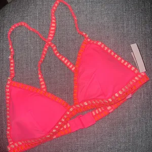 NEW Victoria's Secret Neon Coral Crochet Racerback Large thumbnail 5