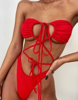 Tiger Mist Red One Piece Swim thumbnail 2