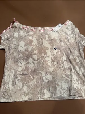 HOLLISTER - XL - women’s camo off the shoulder top thumbnail 3