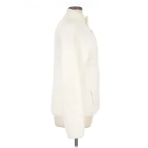 Skims Cream Fuzzy Mock Neck Sweater L/XL Long Sleeve Cozy Tunic Pullover thumbnail 3