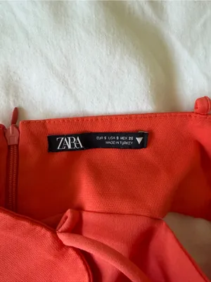 Zara Bright Orange Spaghetti Strap Crop Top thumbnail 5