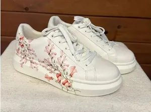 ALDO Women's Peono Floral Lace-Up Platform Sneakers Sz 7 thumbnail 1