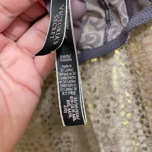 Victorias Secret Gray Mesh Velvet Burnout Bralette, XS‎ thumbnail 4