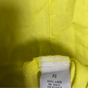 Women's Sleeveless Lime Yellow Summer linen Midi Dress Coastal‎ Beach Breathable thumbnail 4