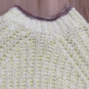 Aritzia Wilfred Confetti Chunky Knit Yellow White Sweater Women’s Large thumbnail 4