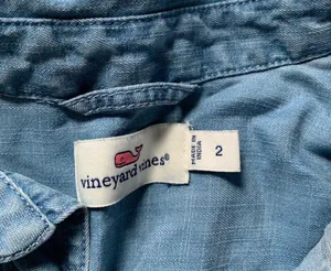 Vineyard Vines Chambray Sleeveless Tunic Blue Dress 2 thumbnail 2