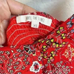 Anthropologie Abel the Label‎ Women’s Lola Red Hi-Low Maxi Dress Size XS thumbnail 13