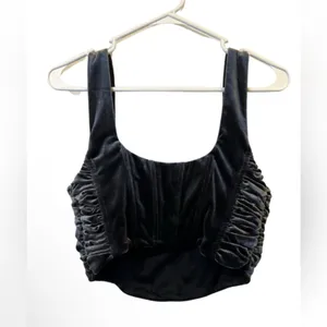 ZARA Velvet Corset Top Size Medium thumbnail 6