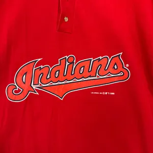 Rare Vintage 90's Genus Cleveland Indians Long Sleeve Shirt Large thumbnail 4