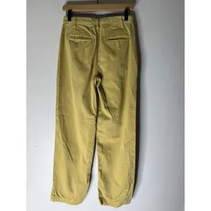 Free People Women's Pleated Khaki Wide Leg Pants‎ Size 0 thumbnail 4
