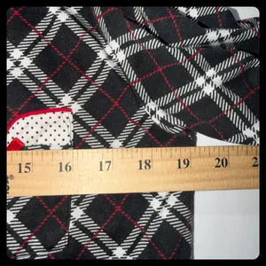 Laura Ashley Pajama Set Women Medium Black Plaid Cotton Blend Sleepwear‎ thumbnail 4