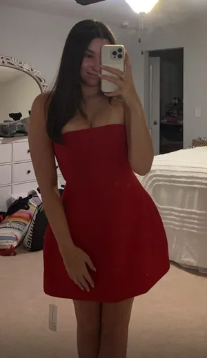 Strapless Mini Dress Red thumbnail 1
