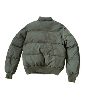 Alpha Industries MA-1 Quilted Bomber Jacket Olive Green Puffer thumbnail 3