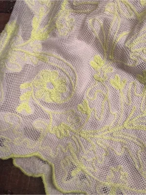 ANTHRO VANESSA VIRGINIA Embroidered Neon Mini Skirt thumbnail 5