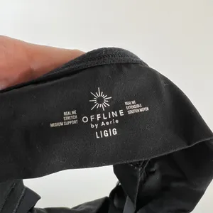 Offline by Aerie Real Me Medium Support‎ Sports Bra Black Large V-Neck Stretch thumbnail 6