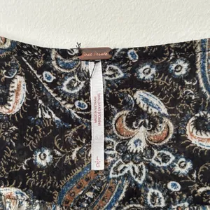Free People Lolita Smocked Paisley Print Top Sz L thumbnail 8