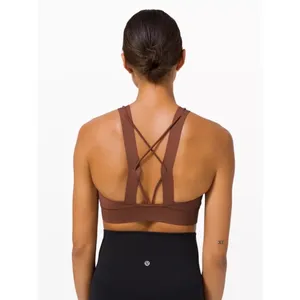 Lululemon Strong at Heart High Neck Sports Bra Ancient Copper Brown Size 8 thumbnail 2