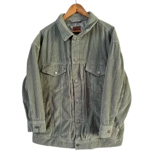 BDG Light Green Corduroy Trucker Oversized Shacket Womens Medium Large thumbnail 1