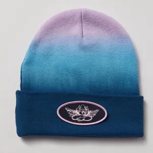 Boys Lie Blue and Purple Ombre Beanie with Logo Patch NEW with tags One Size thumbnail 1