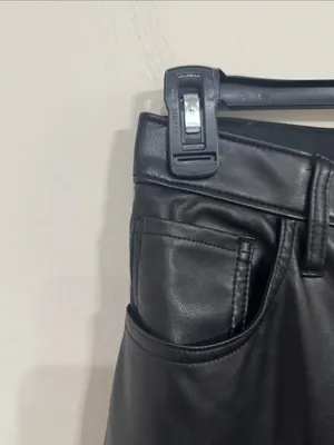 Abercrombie Curve Love Ankle Straight Ultra Hi-Rise Faux Leather Pants 28 thumbnail 7