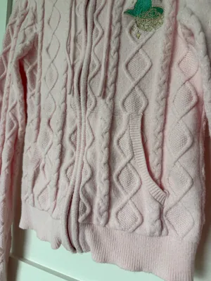 Wicked Pink Cable Knit Sweater Size M thumbnail 2