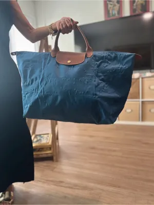 Longchamp Le Pliage Large Blue Travel bag thumbnail 1