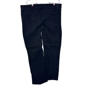 American Eagle outfitters Womens Jeans Straight Stretch Black Mid-Rise 18 Long thumbnail 6