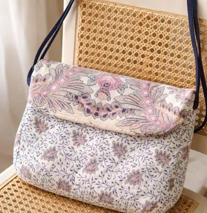 The Red Mill Collection by Karol Lynne – Quilted Floral Fabric Shoulder Bag thumbnail 1