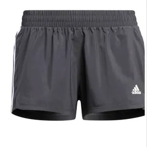 NWT Adidas PACER 3-STRIPES WOVEN SHORTS Gray color Size M thumbnail 2