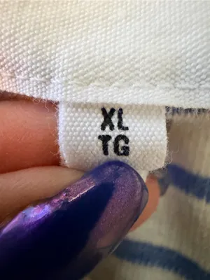 aerie White and Light Blue Striped Nautical Sweater thumbnail 4