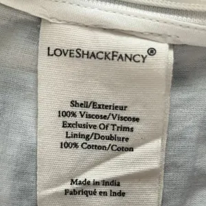 LoveShackFancy Melina Broderie‎ Anglaise Blue Eyelet White Puff Sleeve Crop Top thumbnail 7