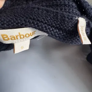 Barbour Minimalist 100% Cotton Oversized Knit Cardigan Size S Navy thumbnail 8