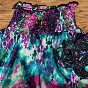 IZ Byer Colorful Sleeveless Blouse Women’s Large Elastic Neck Waist EUC thumbnail 3