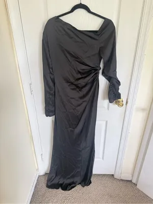Meshki NEW Avery Elegant Black Long Sleeve Evening Dress thumbnail 7