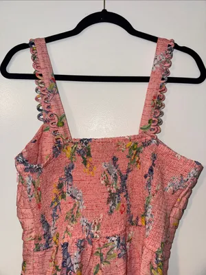 Ranna Gill Floral Linen Romper NWT Size Medium thumbnail 11