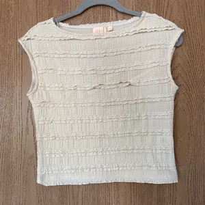 Good Luck Gem Cream ruffle top thumbnail 1
