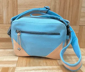 Free People We The Free Blue Canvas Convertible Crossbody Bag thumbnail 1