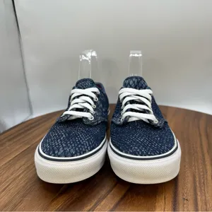 Vans Low Top‎ Lace Up Shoes Sneakers Denim Snake Print Skater Casual Women's 6.5 thumbnail 4