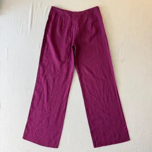 Spiegel Costal Linen Pants 2P Magenta Purple Wide Leg Drawstring Trousers thumbnail 2