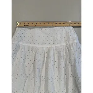 Old Navy Midi/Maxi Skirt Small 100% Cotton Eyelet Elastic Waist Travel Cottage thumbnail 4
