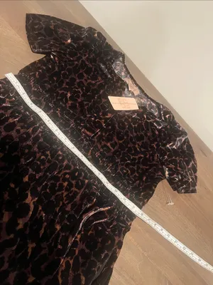 French Connection Girls' Leopard Velvet Dress - Brown and Black thumbnail 5