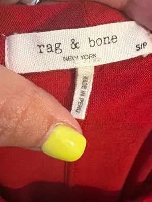 Rag & Bone Red Camo Print Slub Pima Tee thumbnail 2