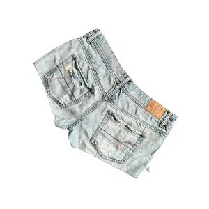 American Eagle Outfitters Y2K Light Blue Distressed Denim Cutoff Shorts thumbnail 2
