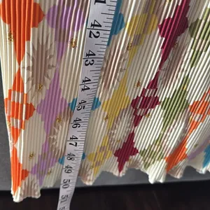 Women’s Colorful Ruched V-Neck Geometric Patterned Maxi Dress Size S NEW thumbnail 9