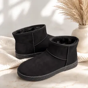 Arizona Jean Co. Women's 'AZ Slater' Black Faux Suede Faux Fur Ankle Boots Size 11M 👢 thumbnail 2