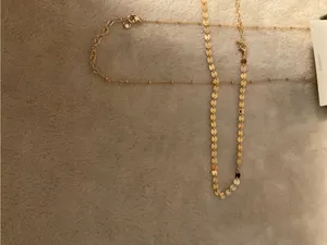Gold Layered Necklace Trio - Delicate Disc and Chain Set thumbnail 5