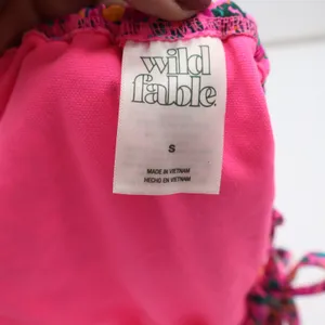 Wild Fable Bikini Bottom Womens S Side Tie Pink Floral High Leg Excellent thumbnail 2
